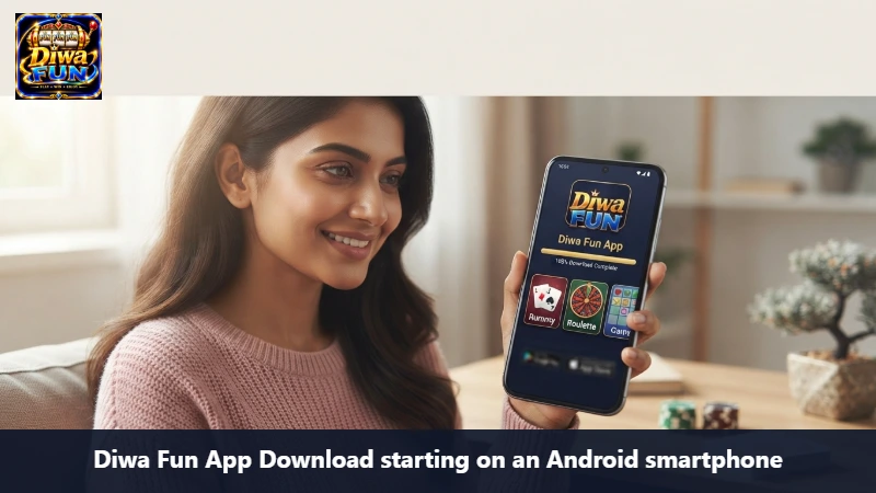 Diwa Fun App Download starting on an Android smartphone