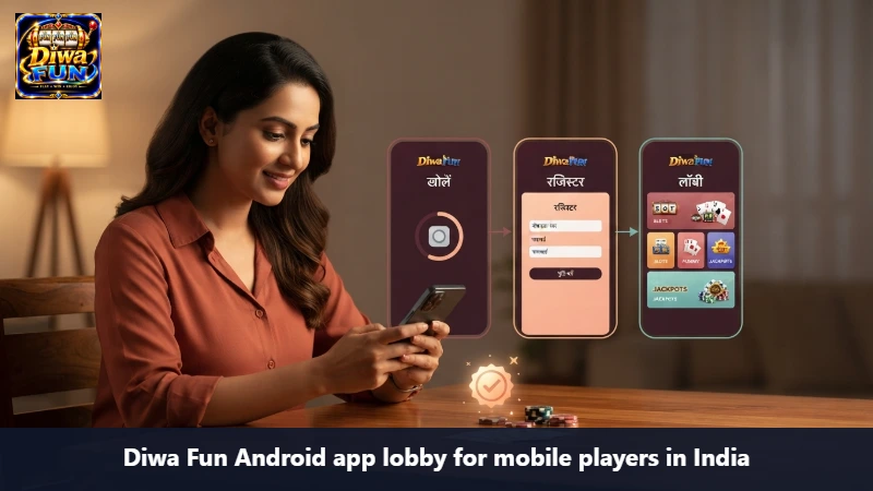 Diwa Fun Android app opening the game lobby